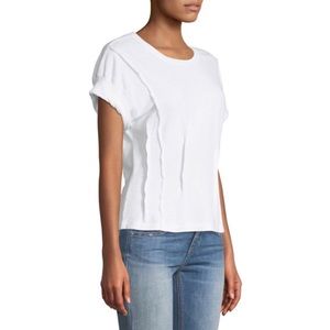 🧁Current/Elliott Bright White Pintuck Tee